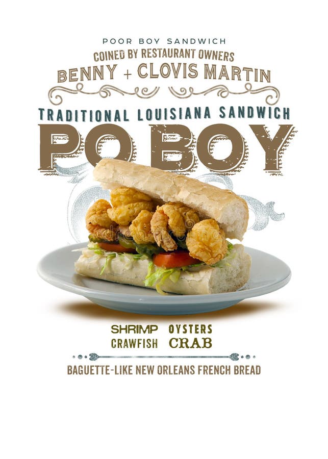 Sandwich à PoBoy de collection de culture de la Nouvelle-Orléans