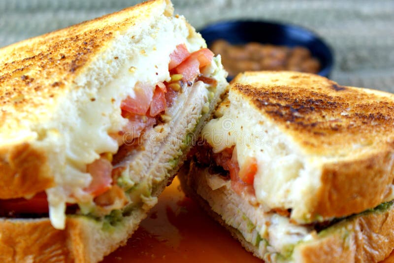 Sandwich à poulet de la Californie image stock Sandwich à poulet de la Californie image stock