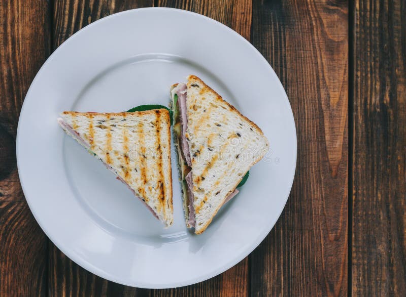 Sandwich on Plate stock photo. Image of fast, dinner 104660810
