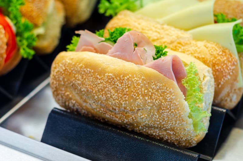 Sandwiches for Sale in a Bakery Shop Stock Image Image of fresh