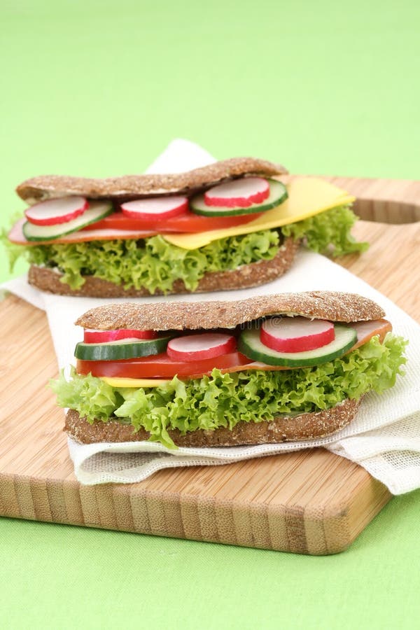 Close-ups of two delicious sandwiches. Close-ups of two delicious sandwiches