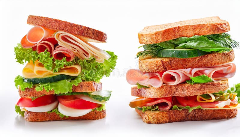 Sandwichsammlung. Sandwichsammlung in Weiß lizenzfreie abbildung