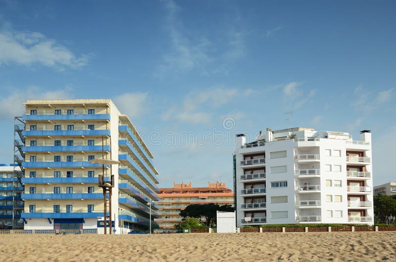 Sandy beach of Malgrat de Mar