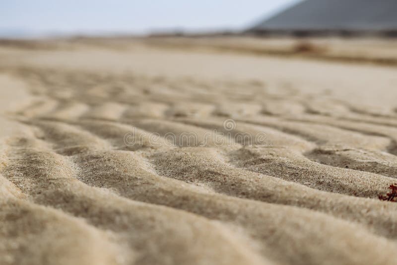 Sandy desert in Qatar, in the southern part of the country royalty free stock images