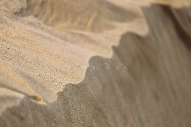 Sandy desert in Qatar, in the southern part of the country stock photos