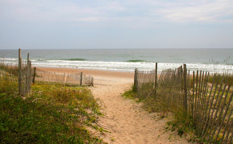 Sandy path to the beach stock image. Image of landscape - 1426121