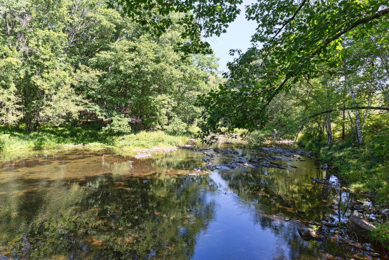 Sandy River in Unity Maine in the Summertime Stock Photo Image of