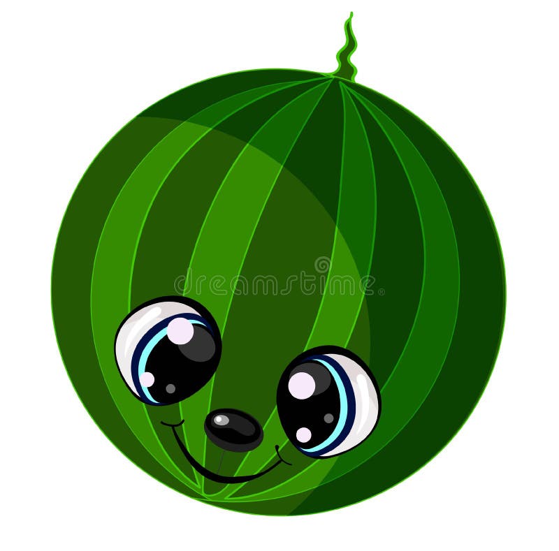 Sandía linda de la historieta que disfruta de la estación de verano ilustración del vector Sandía linda de la historieta que disfruta de la estación de verano ilustración del vector