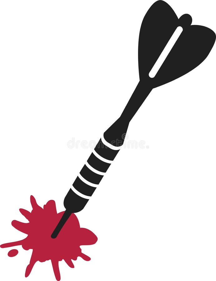 Sangue da seta do dardo ilustração stock