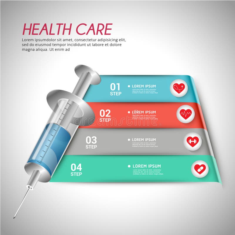 Sanità medica infgraphic Modello per il vettore infographic royalty illustrazione gratis Sanità medica infgraphic Modello per il vettore infographic royalty illustrazione gratis