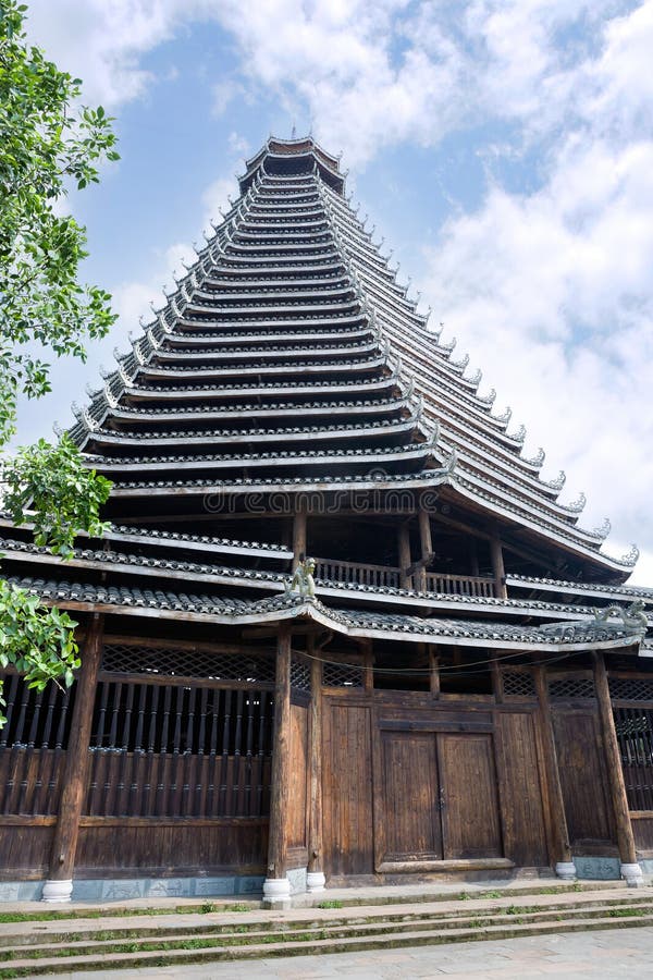 Sanjiang Drum Tower,Dong ethnic architecture