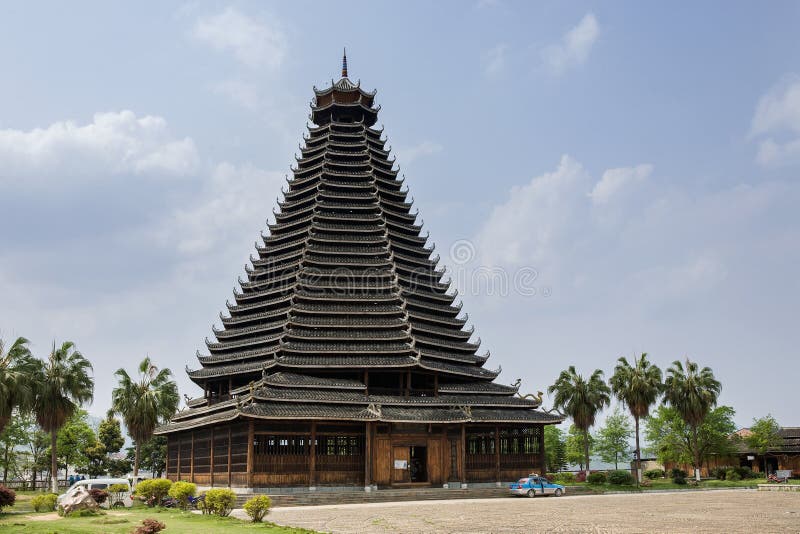 Sanjiang Drum Tower,Dong ethnic architecture