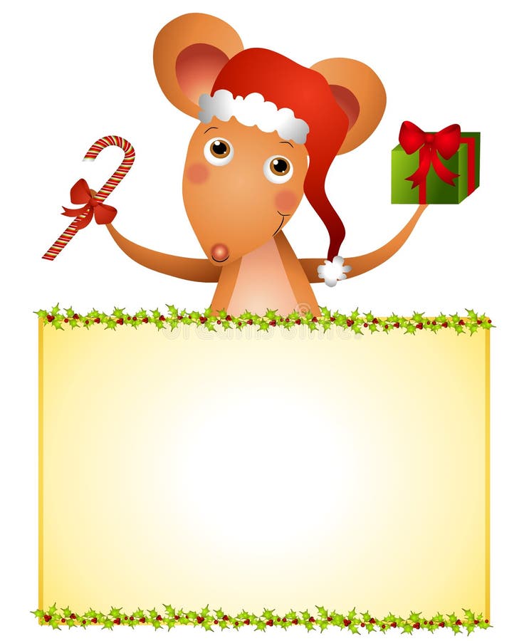 Sankt-Mäuseweihnachtszeichen stock abbildung Sankt-Mäuseweihnachtszeichen stock abbildung