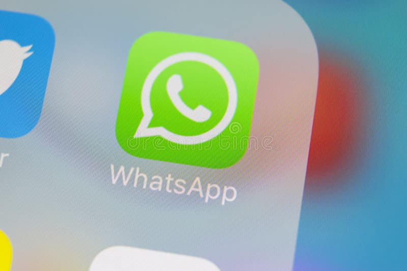 Whatsapp Messenger Application Icon On Apple Iphone X Smartphone Screen