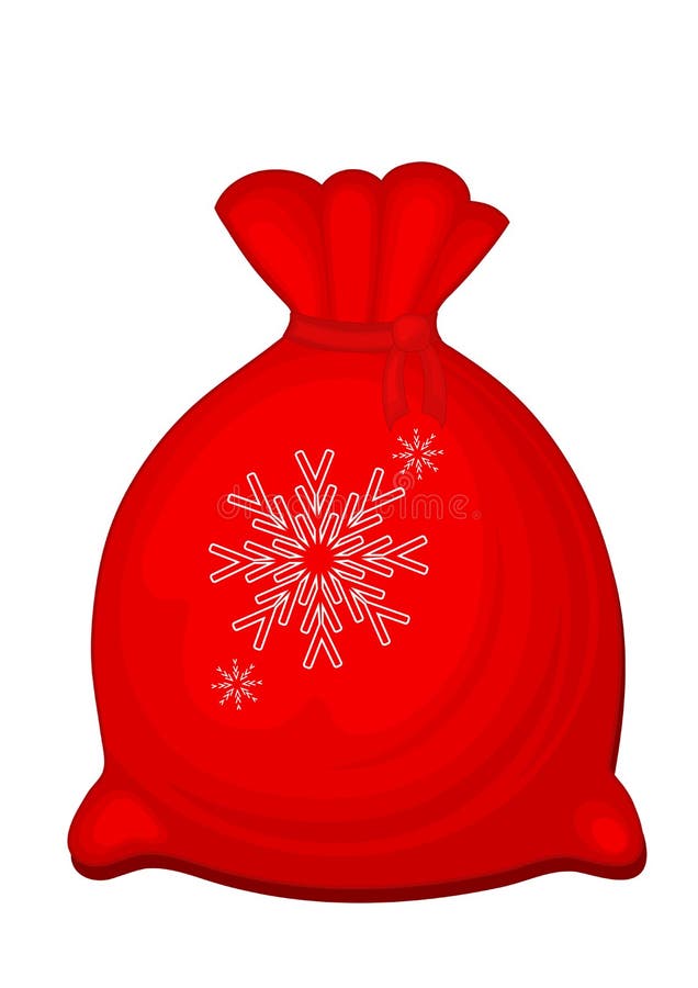 Weihnachtsbaum Und Sankt-Tasche Symbole Des Neuen Jahres Roter Sack Und  Pelz Vektor Abbildung - Illustration von partei, fall: 82096154