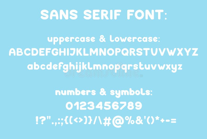 Sans serif modern typeface