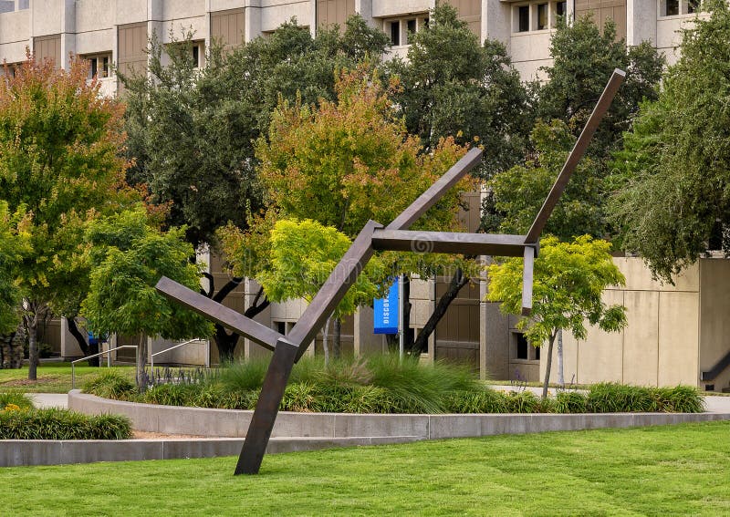 Pictured is Unitltled`, a bronze sculpture by minimalist American sculptor Joel Shapiro, known for his dynamic work composed of simple rectangular shapes.  .  The sculture was a gift from Nobel Laureat Dr. Joseph L. Goldstein in 2019.  The piece was commissioned especially for the University of Texas Southwestern Medical School.  Talley Dunn Gallery helped Dr. Goldstein identify the sculpture to be donated and handled all the logistics of getting the piece from the artists studio to Dallas for installation. Of interest, all Joel Shapiro`s mature works are untitled. Pictured is Unitltled`, a bronze sculpture by minimalist American sculptor Joel Shapiro, known for his dynamic work composed of simple rectangular shapes.  .  The sculture was a gift from Nobel Laureat Dr. Joseph L. Goldstein in 2019.  The piece was commissioned especially for the University of Texas Southwestern Medical School.  Talley Dunn Gallery helped Dr. Goldstein identify the sculpture to be donated and handled all the logistics of getting the piece from the artists studio to Dallas for installation. Of interest, all Joel Shapiro`s mature works are untitled.