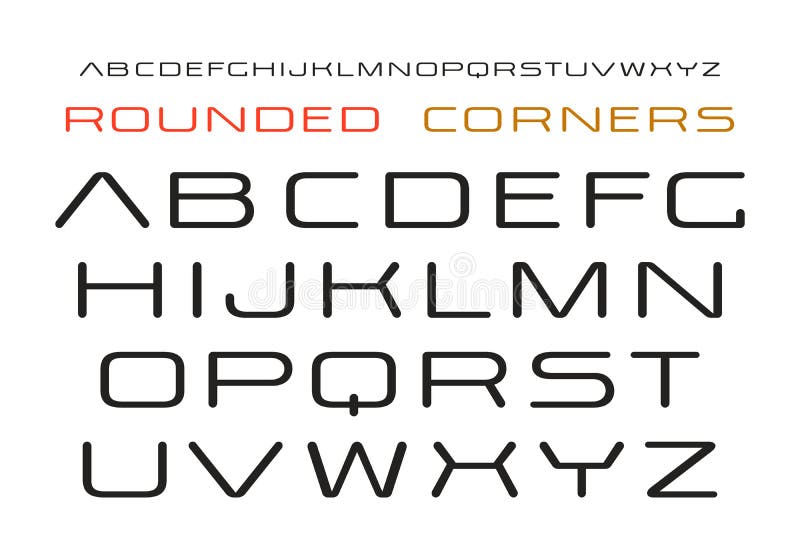 Download Sanserif Font With Rounded Corners Stock Vector Illustration Of Sign Symbol 93282107 Yellowimages Mockups