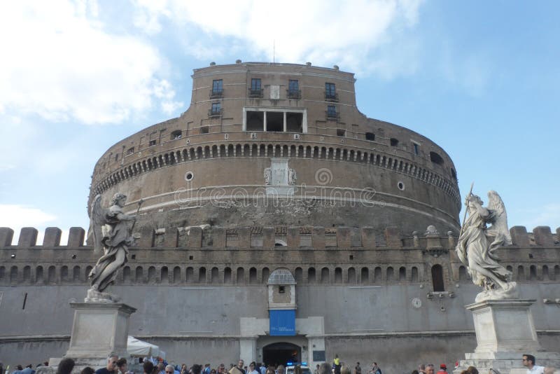 Castel Sant`Angelo overlooking the right bank of the Tiber river which bathes the city of Rome. It is also called Mausoleo di Adriano and is located a short distance from the Vatican. The castle has been radically modified several times in the medieval and Renaissance periods. Castel Sant`Angelo overlooking the right bank of the Tiber river which bathes the city of Rome. It is also called Mausoleo di Adriano and is located a short distance from the Vatican. The castle has been radically modified several times in the medieval and Renaissance periods