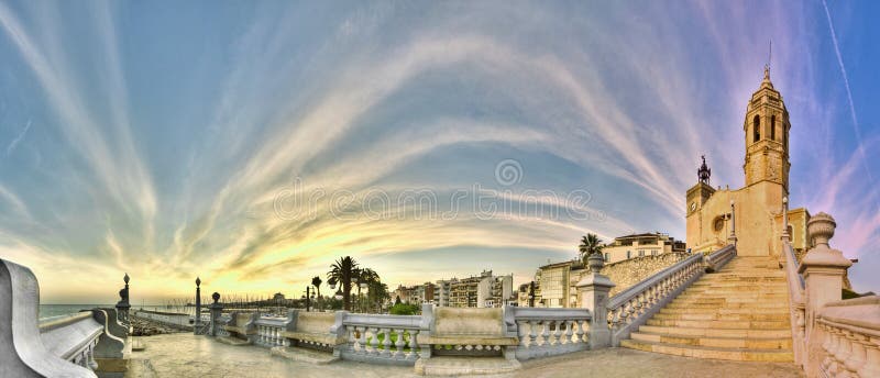 Sant Bartomeu i Santa Tecla church at Sitges, Spain