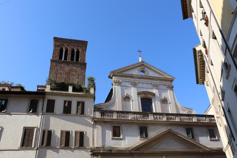 Download Sant ` Eustachio i Rome fotografering för bildbyråer. Bild av berömdt - 76703941