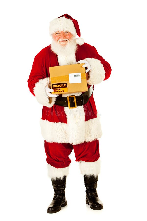 Santa: Apronte para enviar presentes do Natal imagens de stock royalty free Santa: Apronte para enviar presentes do Natal imagens de stock royalty free
