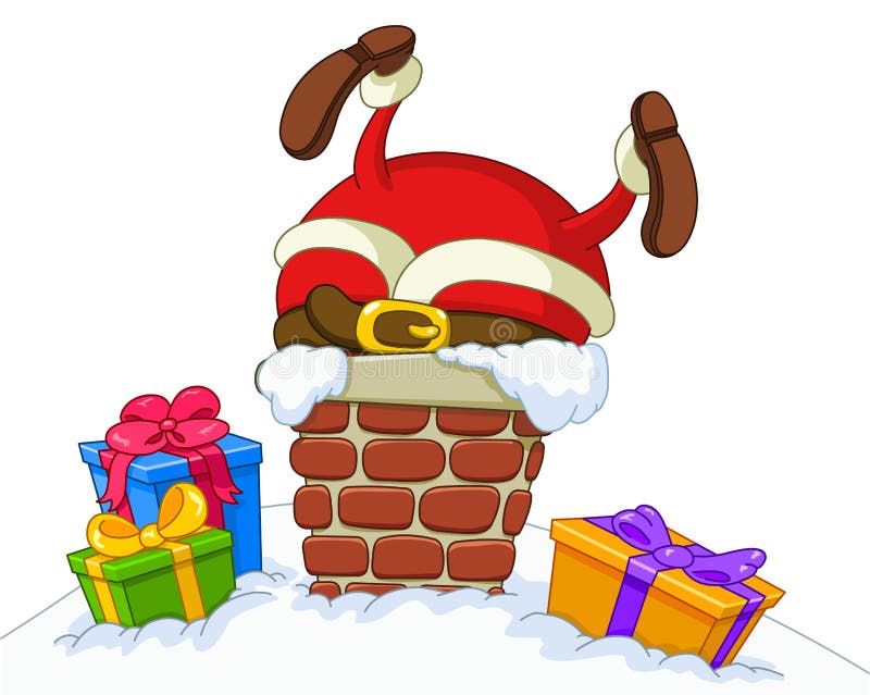 Santa attaccata illustrazione vettoriale Santa attaccata illustrazione vettoriale