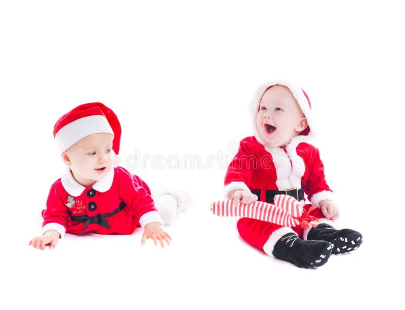 Santa babies stock photo Santa babies stock photo