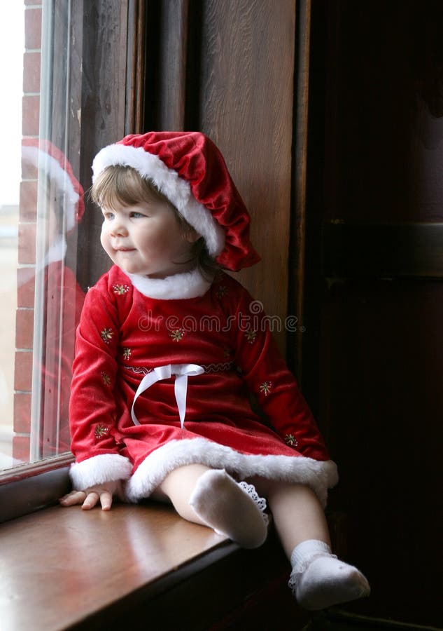 Santa Baby at Window