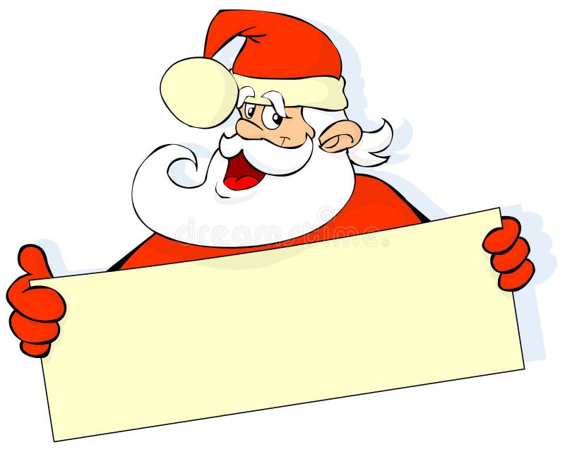 Santa with banner