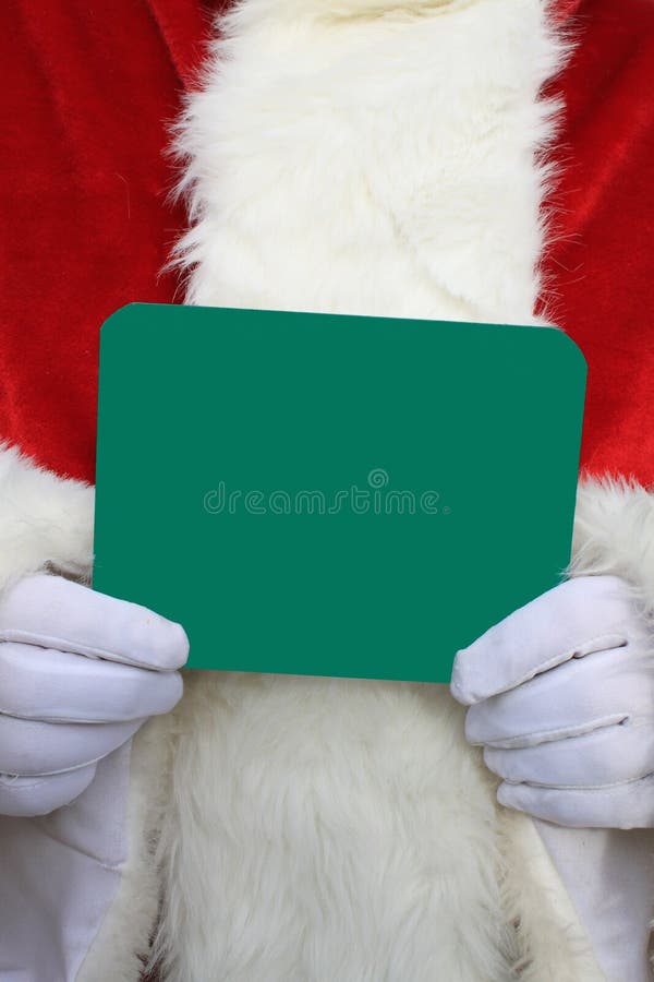 Santa With Chalkboard Sign