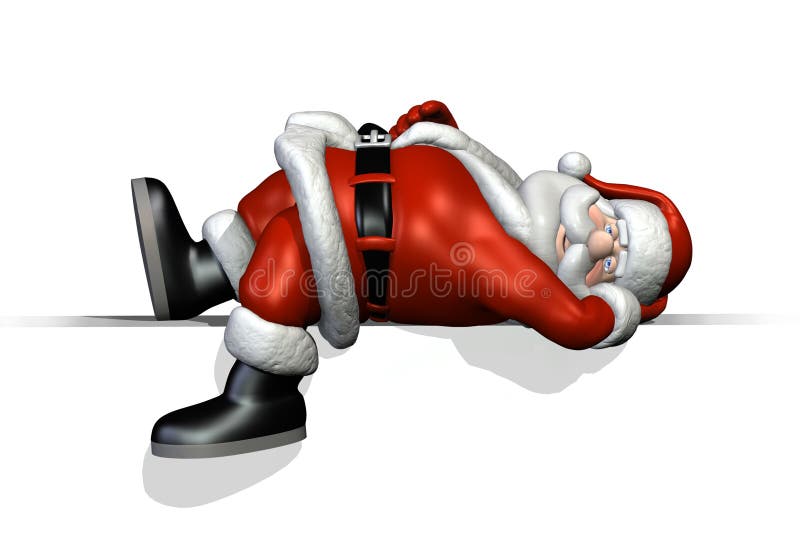 Santa che riposa su un bordo royalty illustrazione gratis Santa che riposa su un bordo royalty illustrazione gratis