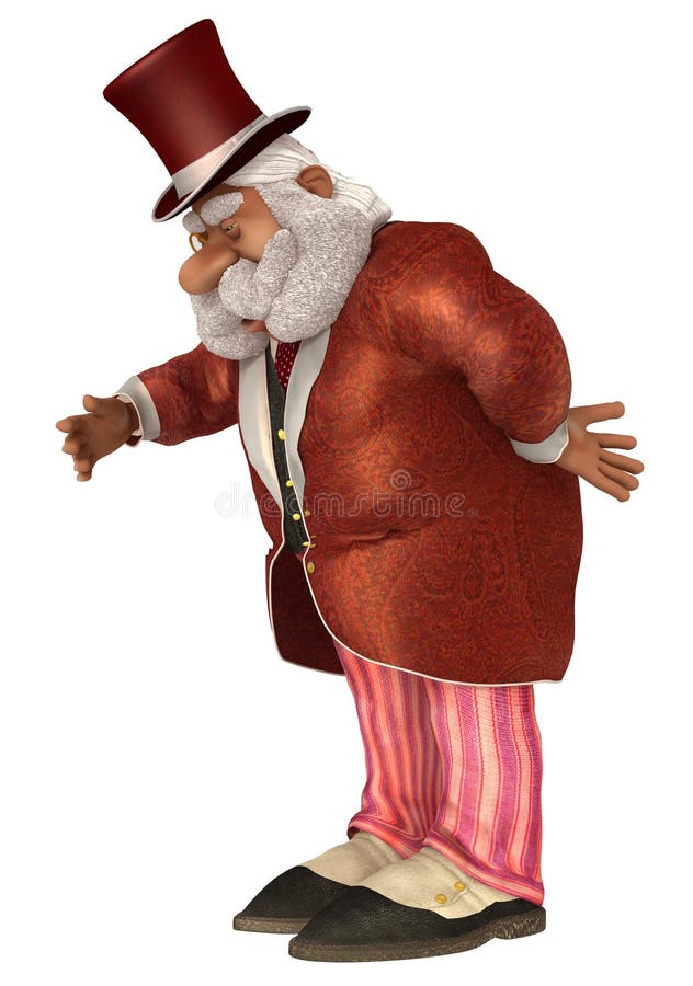 Santa Claus Aristocrat 3D Illustration in Cartoon Stule Isolated On White. 3D illustration Santa Claus Aristocrat in cartoon stule isolated on white background stock illustration Santa Claus Aristocrat 3D Illustration in Cartoon Stule Isolated On White. 3D illustration Santa Claus Aristocrat in cartoon stule isolated on white background stock illustration