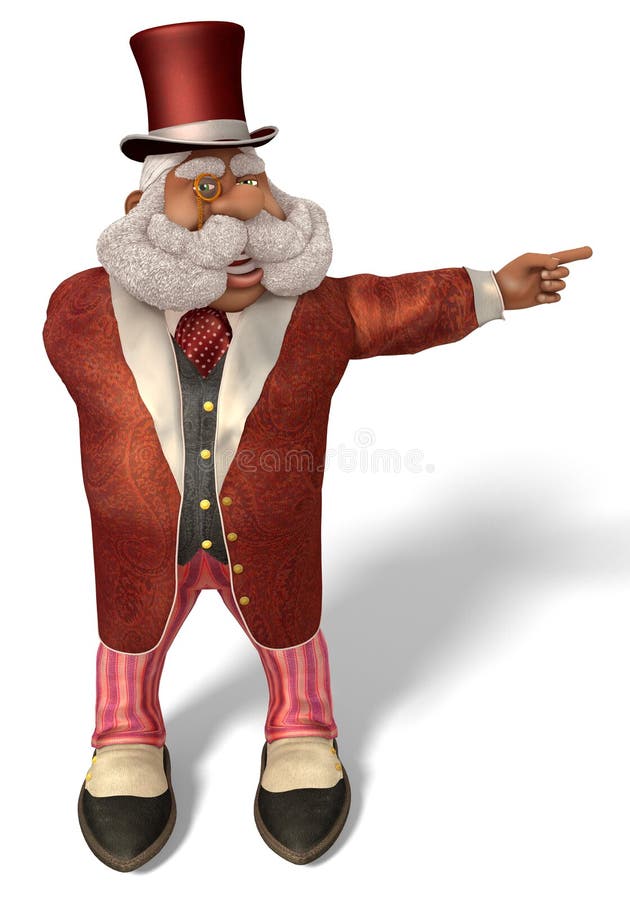 Santa Claus Aristocrat 3D Illustration in Cartoon Stule Isolated On White. 3D illustration Santa Claus Aristocrat in cartoon stule isolated on white background royalty free illustration Santa Claus Aristocrat 3D Illustration in Cartoon Stule Isolated On White. 3D illustration Santa Claus Aristocrat in cartoon stule isolated on white background royalty free illustration
