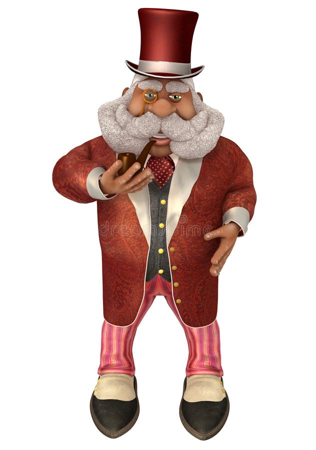 Santa Claus Aristocrat 3D Illustration in Cartoon Stule Isolated On White. 3D illustration Santa Claus Aristocrat in cartoon stule isolated on white background stock illustration Santa Claus Aristocrat 3D Illustration in Cartoon Stule Isolated On White. 3D illustration Santa Claus Aristocrat in cartoon stule isolated on white background stock illustration