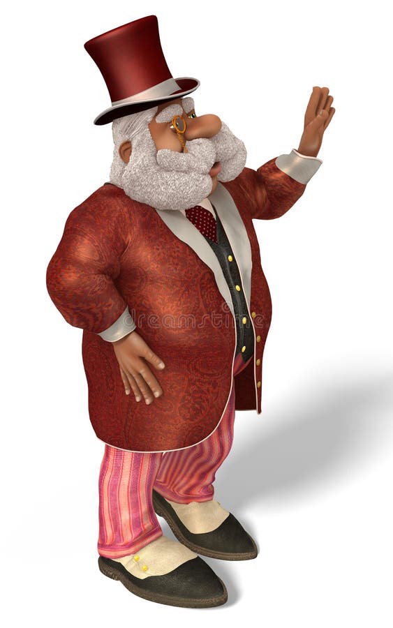 Santa Claus Aristocrat 3D Illustration in Cartoon Stule Isolated On White. 3D illustration Santa Claus Aristocrat in cartoon stule isolated on white background vector illustration Santa Claus Aristocrat 3D Illustration in Cartoon Stule Isolated On White. 3D illustration Santa Claus Aristocrat in cartoon stule isolated on white background vector illustration