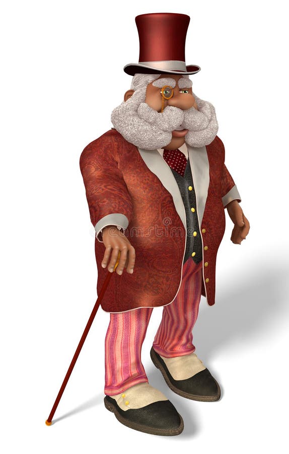 Santa Claus Aristocrat 3D Illustration in Cartoon Stule Isolated On White. 3D illustration Santa Claus Aristocrat in cartoon stule isolated on white background vector illustration Santa Claus Aristocrat 3D Illustration in Cartoon Stule Isolated On White. 3D illustration Santa Claus Aristocrat in cartoon stule isolated on white background vector illustration