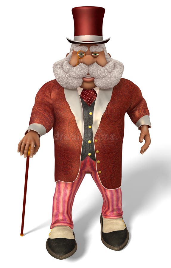 Santa Claus Aristocrat 3D Illustration in Cartoon Stule Isolated On White. 3D illustration Santa Claus Aristocrat in cartoon stule isolated on white background vector illustration Santa Claus Aristocrat 3D Illustration in Cartoon Stule Isolated On White. 3D illustration Santa Claus Aristocrat in cartoon stule isolated on white background vector illustration
