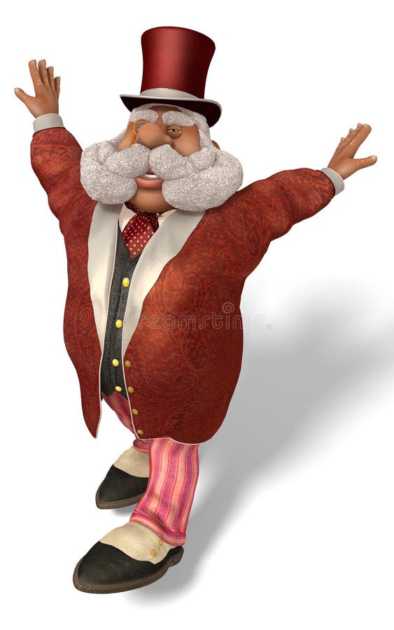 Santa Claus Aristocrat 3D Illustration in Cartoon Stule Isolated On White. 3D illustration Santa Claus Aristocrat in cartoon stule isolated on white background royalty free illustration Santa Claus Aristocrat 3D Illustration in Cartoon Stule Isolated On White. 3D illustration Santa Claus Aristocrat in cartoon stule isolated on white background royalty free illustration