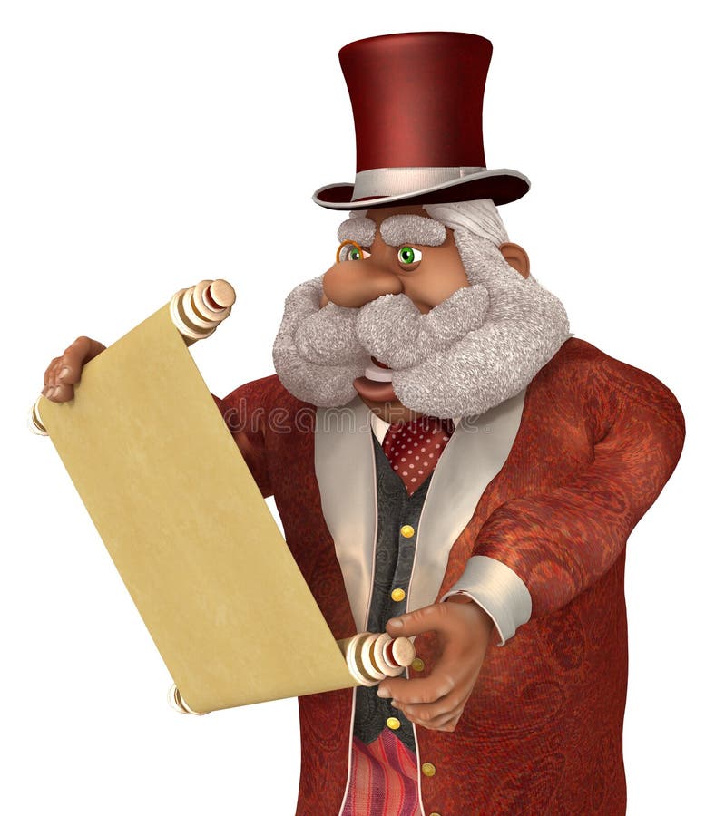 Santa Claus Aristocrat 3D Illustration in Cartoon Stule Isolated On White. 3D illustration Santa Claus Aristocrat in cartoon stule isolated on white background royalty free illustration Santa Claus Aristocrat 3D Illustration in Cartoon Stule Isolated On White. 3D illustration Santa Claus Aristocrat in cartoon stule isolated on white background royalty free illustration