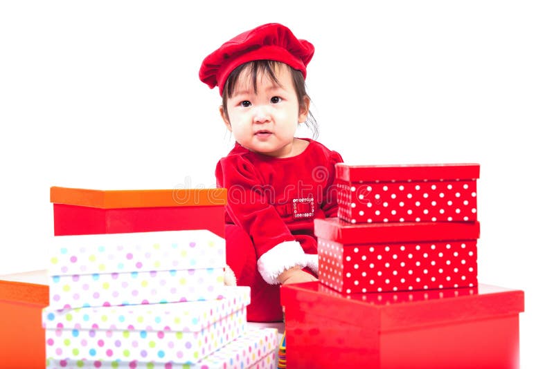 Santa Claus-Baby stockfoto Santa Claus-Baby stockfoto