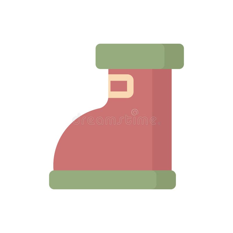 Santa Claus Boot Icon Flat Style Vector Design Stock Vector