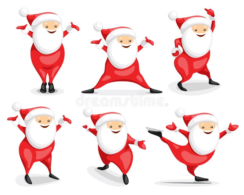 Santa Claus Character Set stock illustratie Santa Claus Character Set stock illustratie