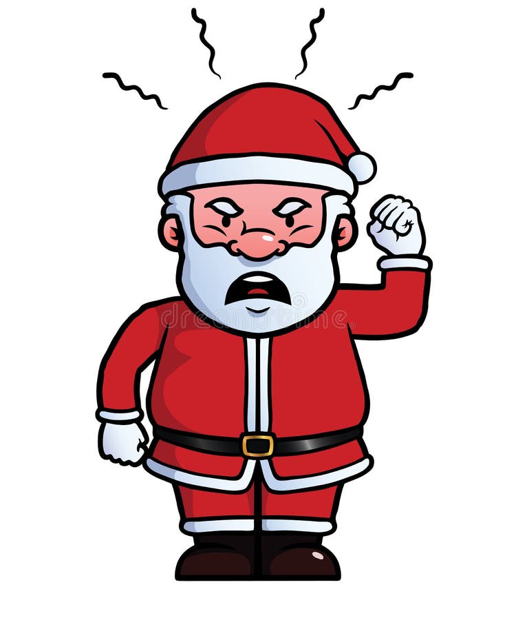 Santa Claus che è arrabbiata illustrazione vettoriale Santa Claus che è arrabbiata illustrazione vettoriale