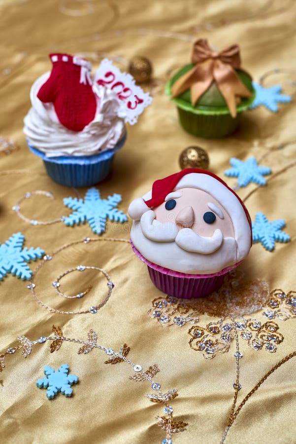 Santa Claus Christmas 2023 Cake Sweetness Stock Image - Image of