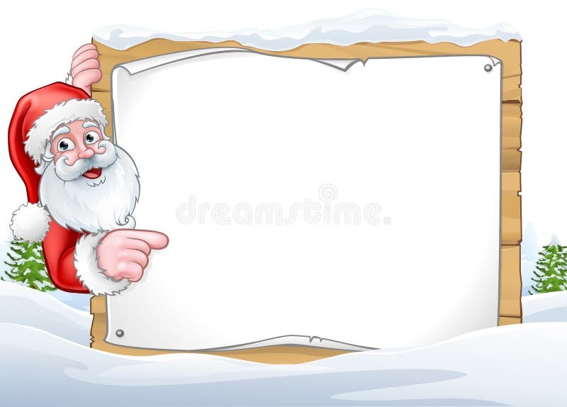 Santa Claus Christmas Sign Background