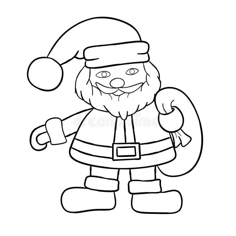 Santa Claus Coloring Page Stock Illustration Illustration