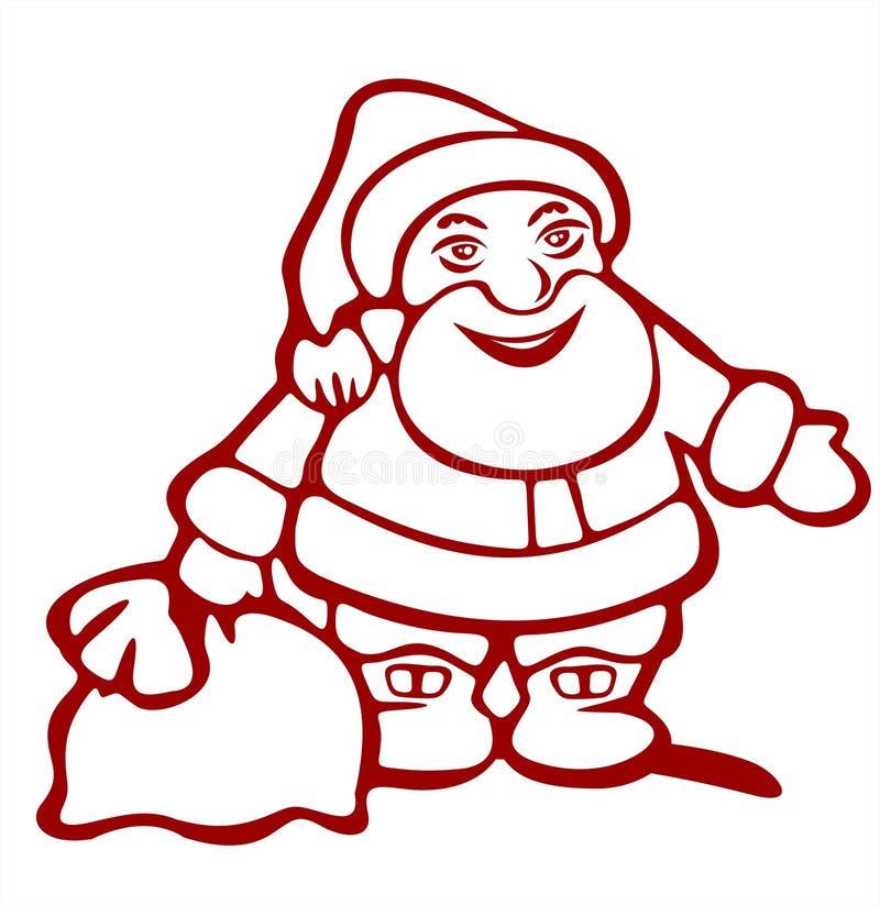 Santa claus contour