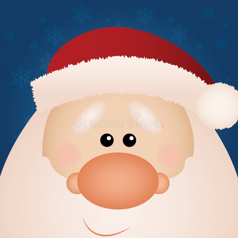 Happy Smiling Santa Claus Cartoon Character Presenting Message O Stock