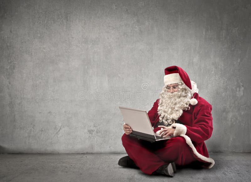 Santa Claus Dark Laptop